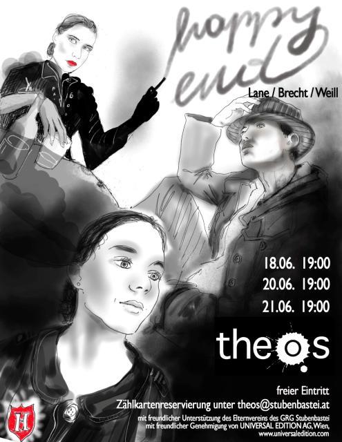 THEater OberStufe 2023/24 - Happy End Plakat